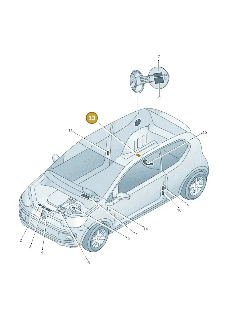 1K0010617A — Volkswagen Up! 1.0 BlueMotion (2016-2023) diagram 723010000, position 13