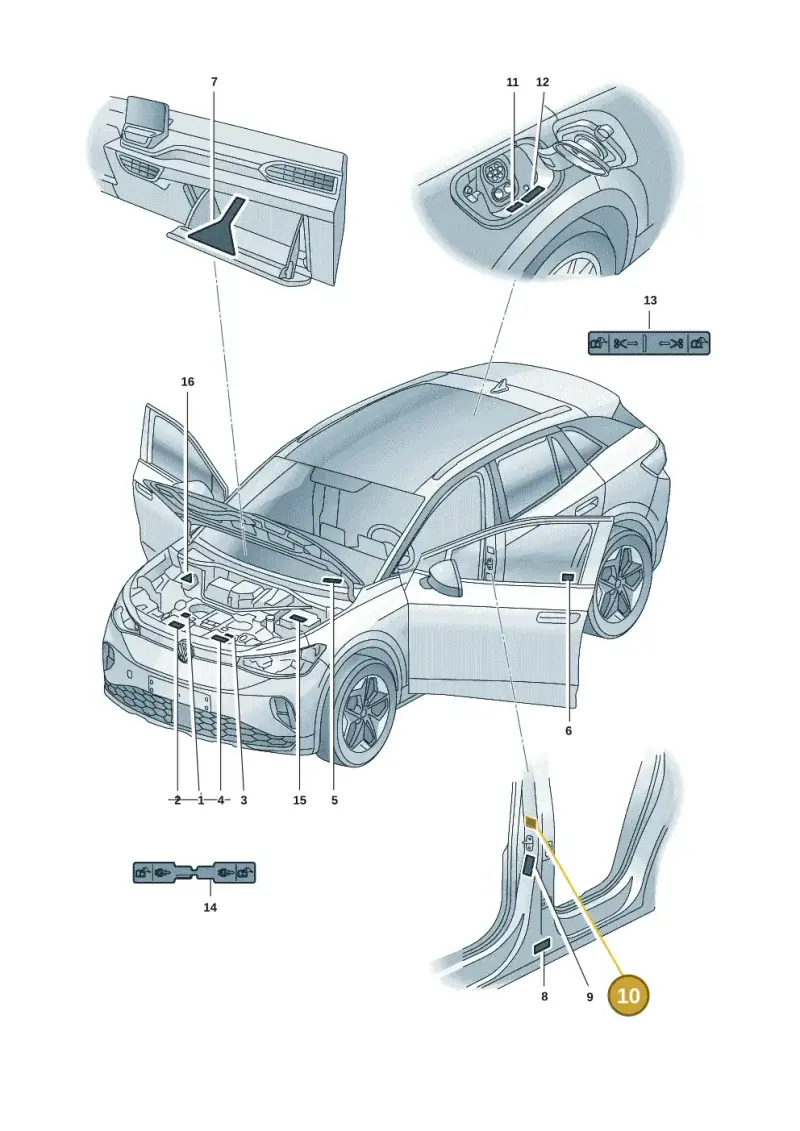 1K0010833P — Volkswagen ID.4 Pro (2020-2023) diagram 11a010000, position 10