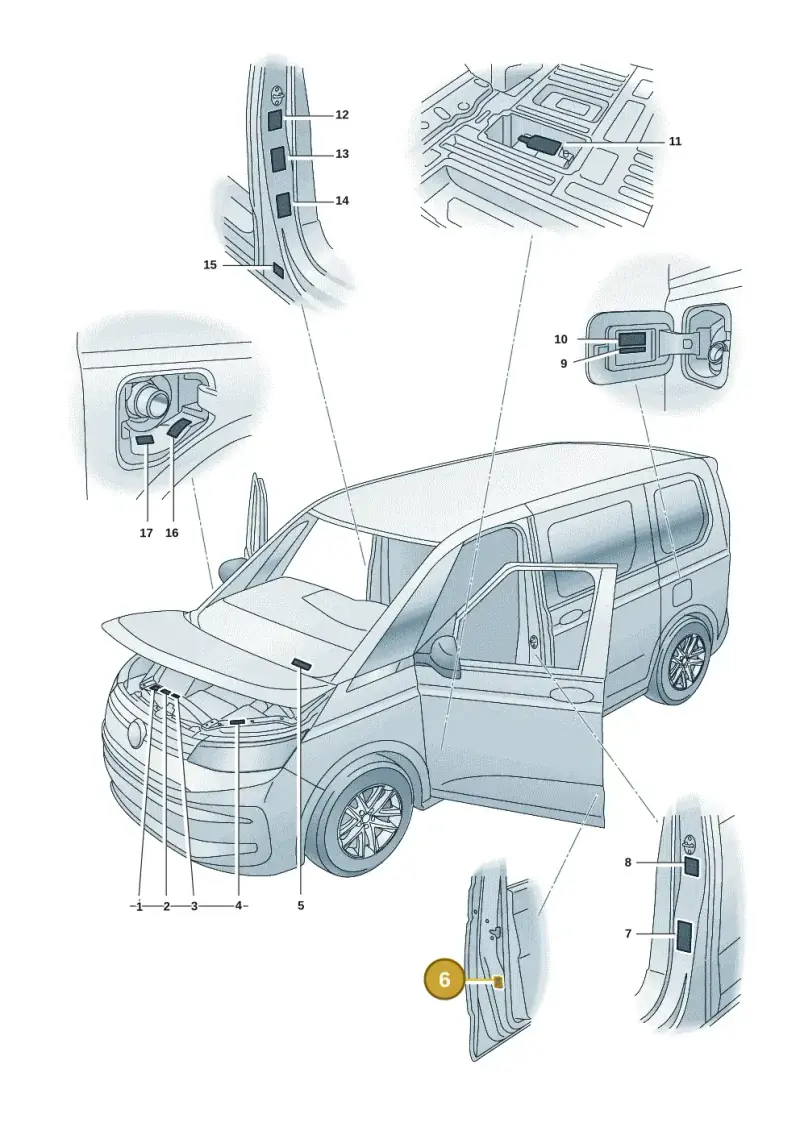 1K0010833P — Volkswagen Multivan (2021-) diagram 7t0010000, position 6