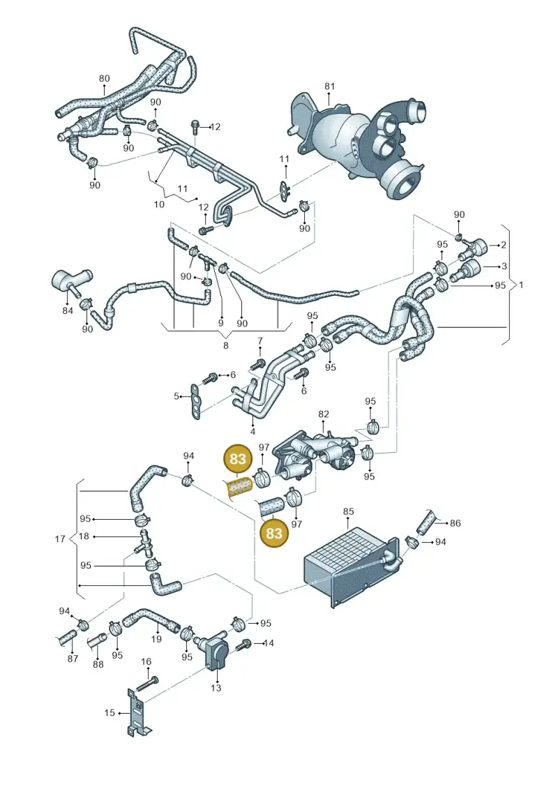 1K0121049CF — Volkswagen New beetle cabriolet (2011-2016) diagram 649121110, position 83