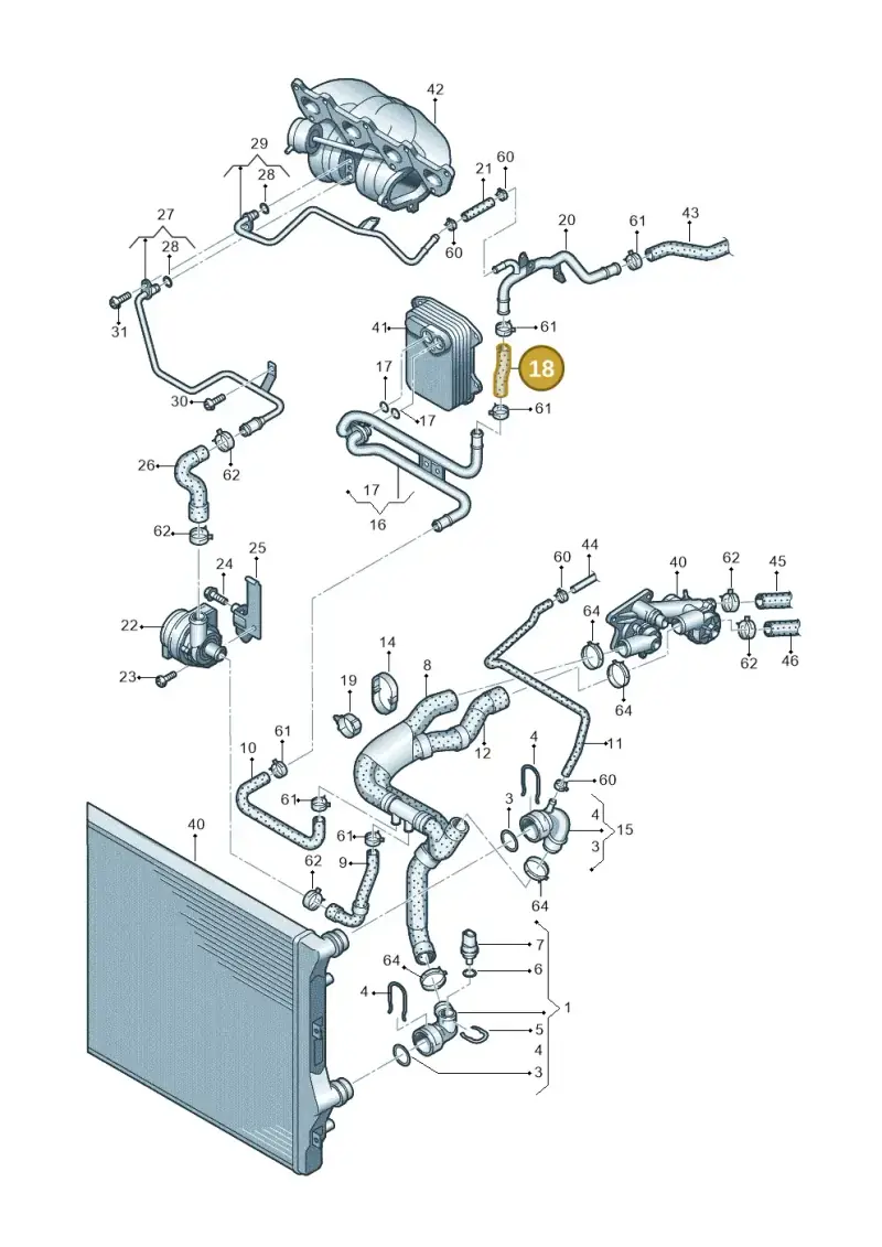 1K0121058BH — Volkswagen Beetle (2016-2019) diagram 625121150, position 18