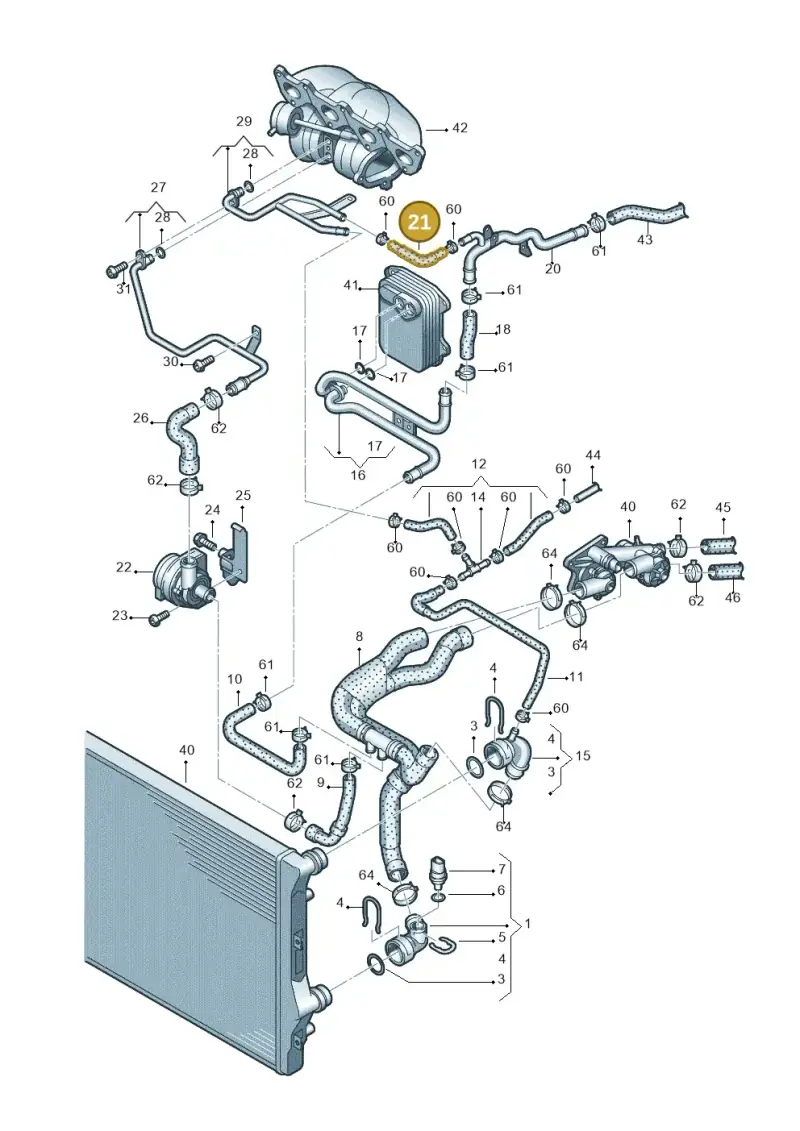 1K0121058BR — Volkswagen GOLF VARIANT           07> (2007-) diagram 474121150, position 21