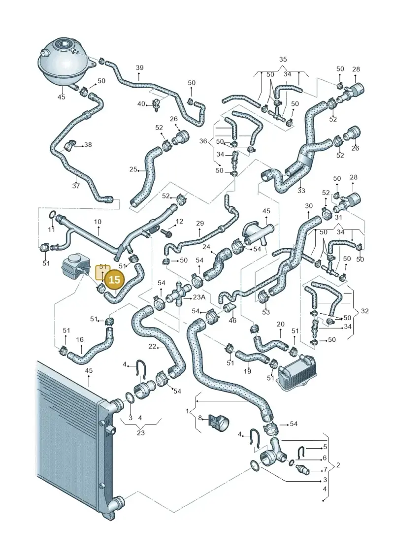 1K0121058S — Volkswagen Passat estate (2008-2011) diagram 460121180, position 15