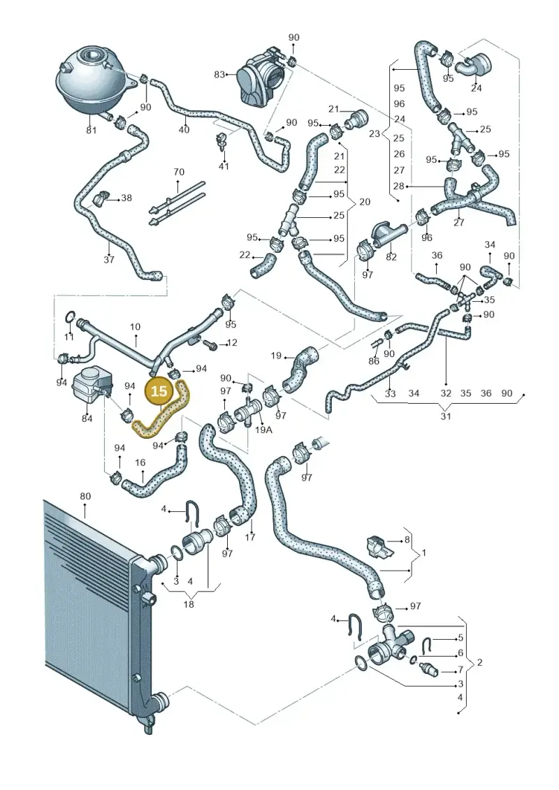 1K0121058S — Volkswagen Caddy Maxi Kombi (2010-2015) diagram 690121210, position 15