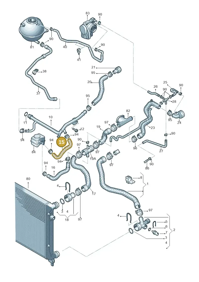 1K0121058S — Volkswagen Caddy Maxi Kombi (2010-2015) diagram 690121200, position 15