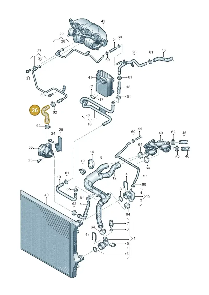 1K0121063P — Volkswagen Beetle (2016-2019) diagram 625121150, position 26