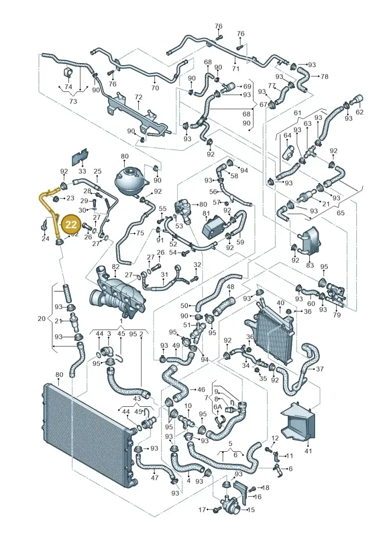 1K0121070AQ — Volkswagen GOLF VARIANT           07> (2007-) diagram 474121300, position 22