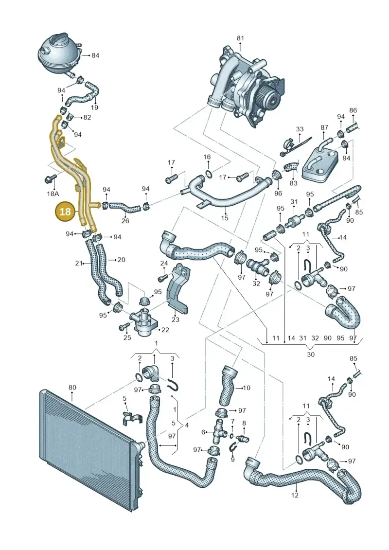 1K0121070BM — Volkswagen TIGUAN                 08> (2007-) diagram 634121280, position 18