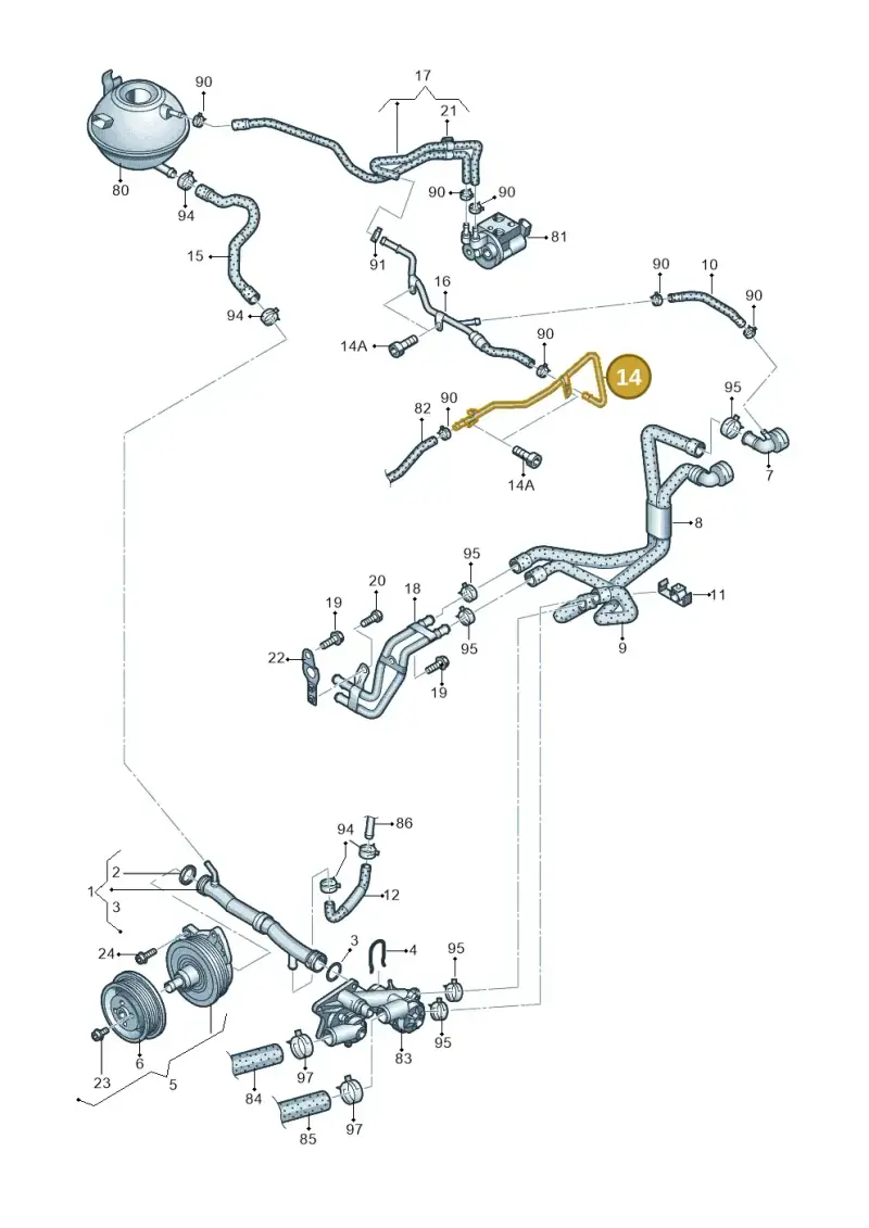 1K0121070CA — Volkswagen Golf Plus (2011-2014) diagram 656121170, position 14