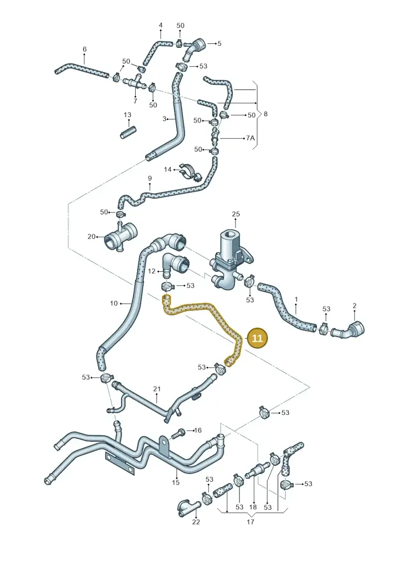 1K0121073AR — Volkswagen Golf Plus (2011-2014) diagram 650121210, position 11