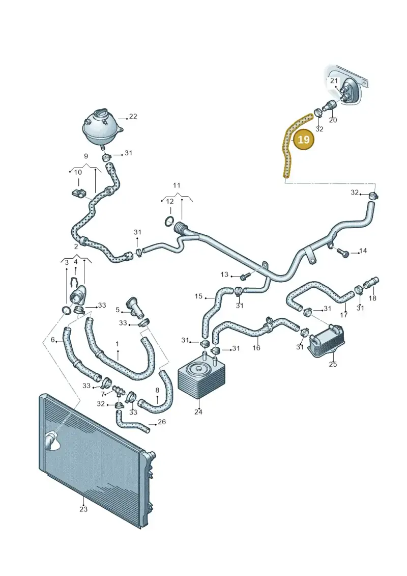 1K0121073P — Audi A3/S3/Sportb./qu. 08 (2007-) diagram 412121480, position 19