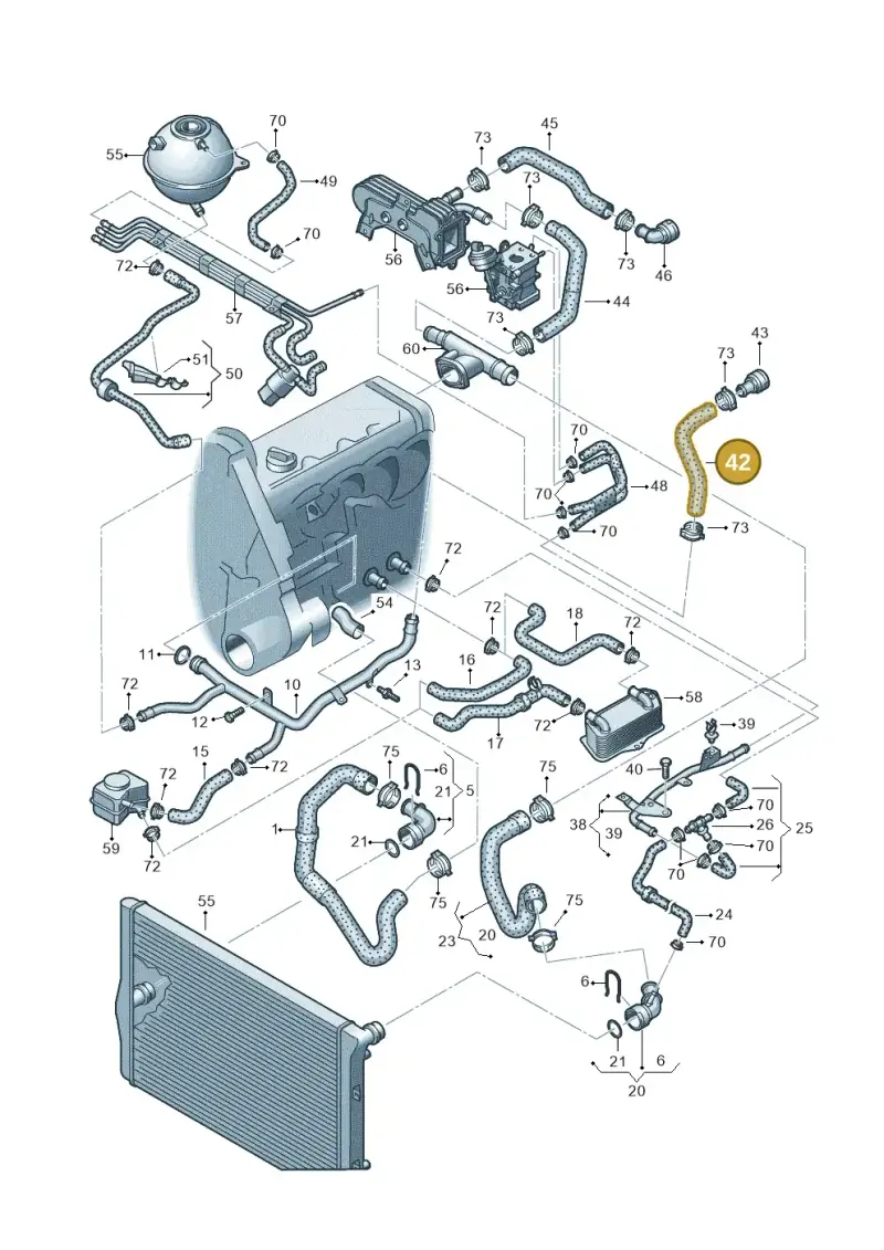 1K0121073P — Volkswagen GOLF PLUS              08> (2007-) diagram 625121450, position 42