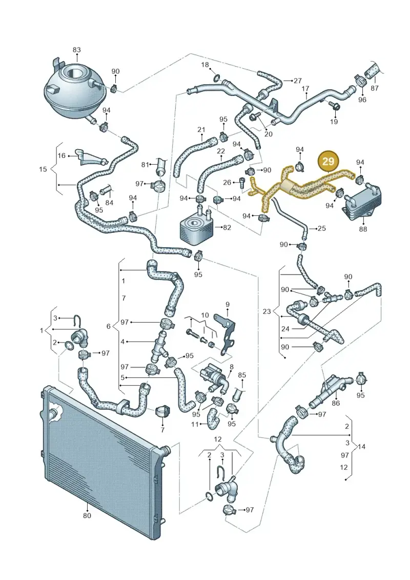 1K0121086BC — Volkswagen Passat CC (2008-2012) diagram 627121600, position 29
