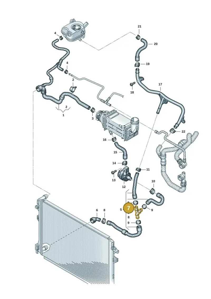 1K0121087Q — Volkswagen Caddy Maxi Kombi (2020-2024) diagram 837121235, position 7