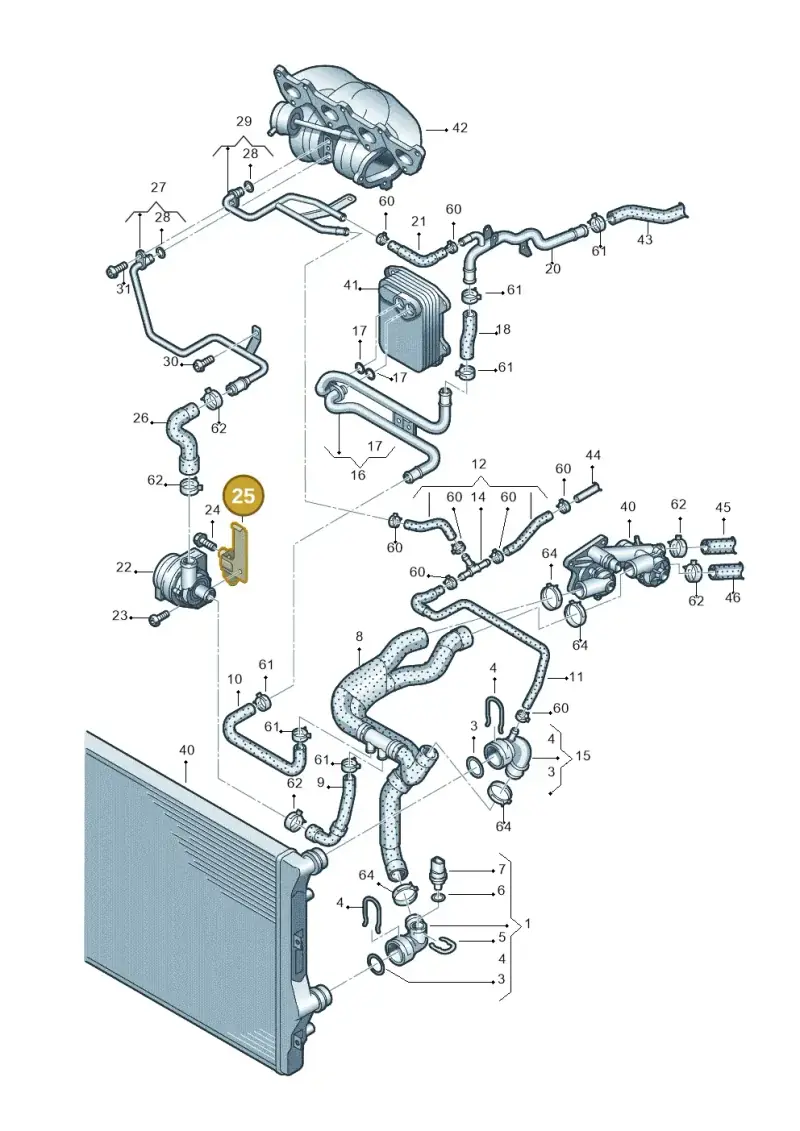 1K0121093AD — Volkswagen GOLF VARIANT           07> (2007-) diagram 474121150, position 25