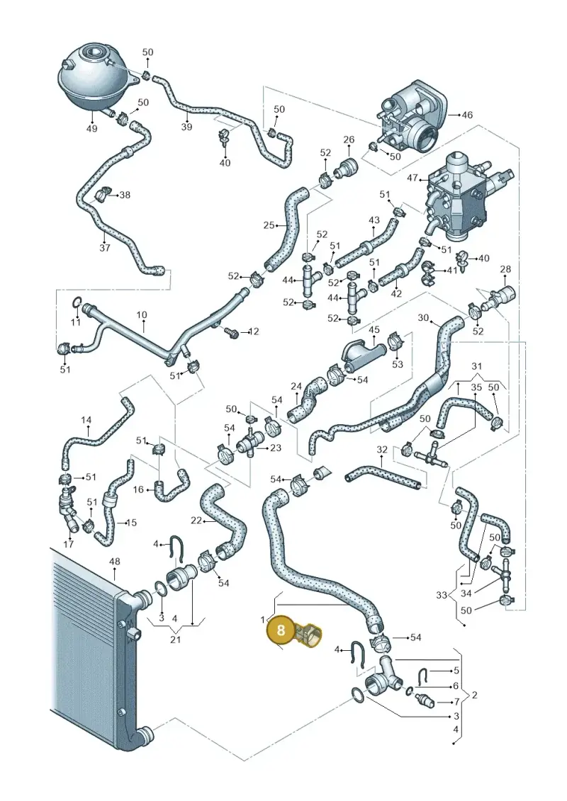 1K0121093B — Volkswagen Golf (2011-2013) diagram 729121200, position 8