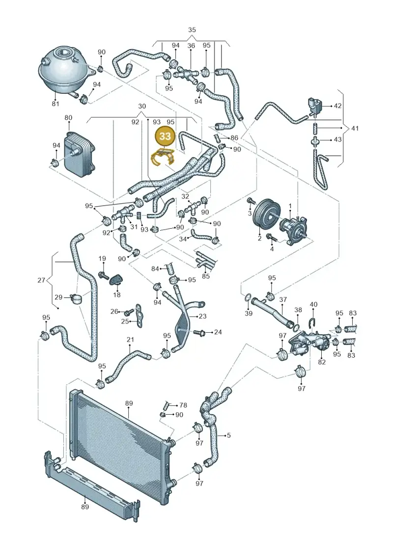 1K0121093BM — Volkswagen Polo (2012-2014) diagram 672121160, position 33