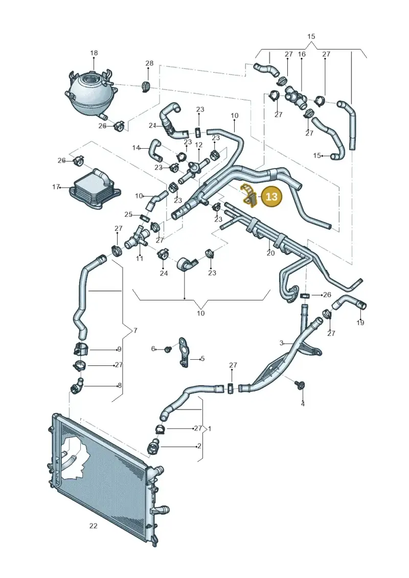 1K0121093BM — Volkswagen Beetle (2016-2019) diagram 801121050, position 13