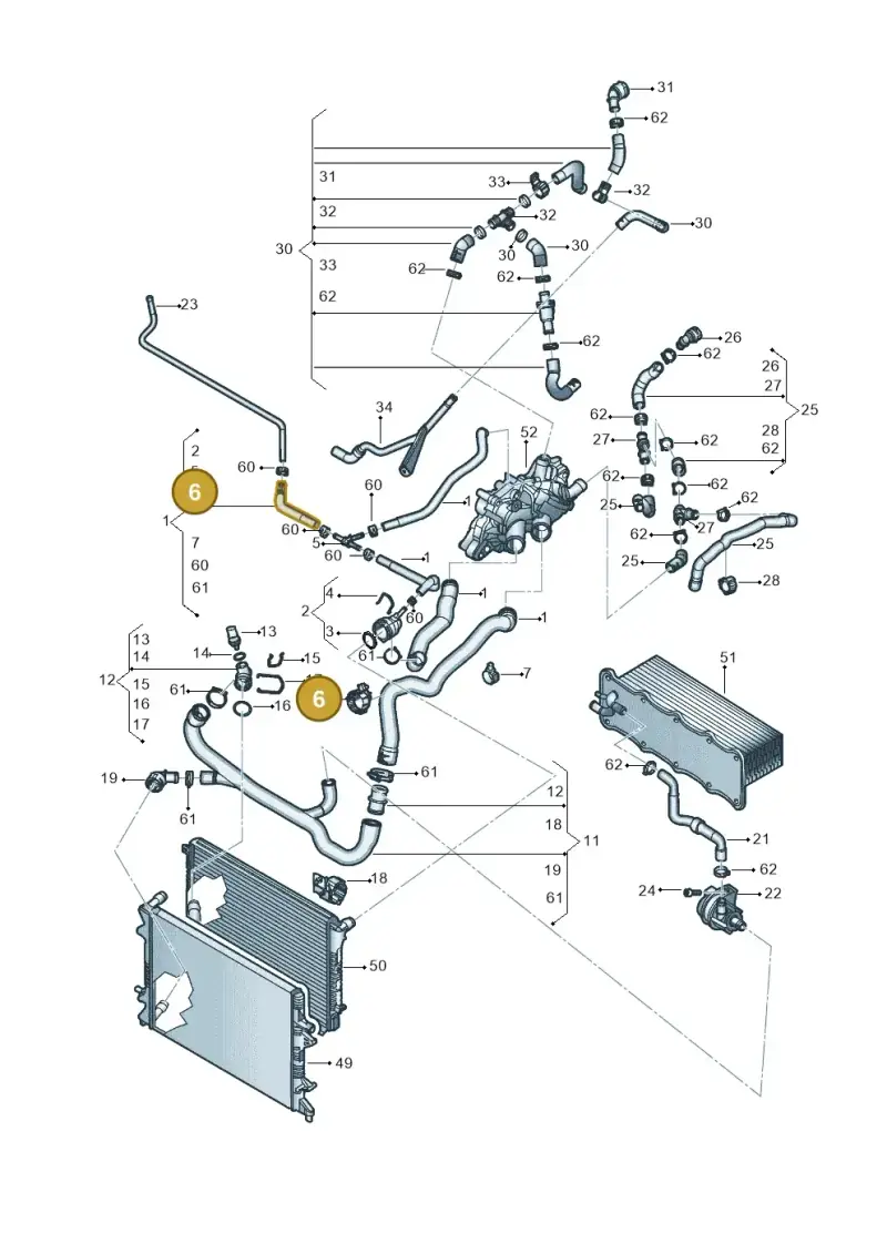 1K0121093B — Volkswagen Beetle (2016-2019) diagram 789121350, position 6