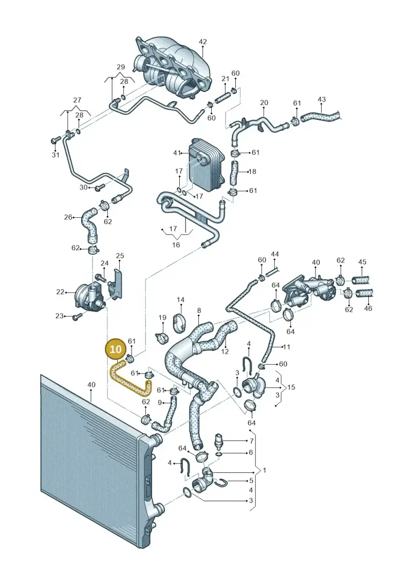 1K0121096BB — Volkswagen Beetle (2016-2019) diagram 625121150, position 10