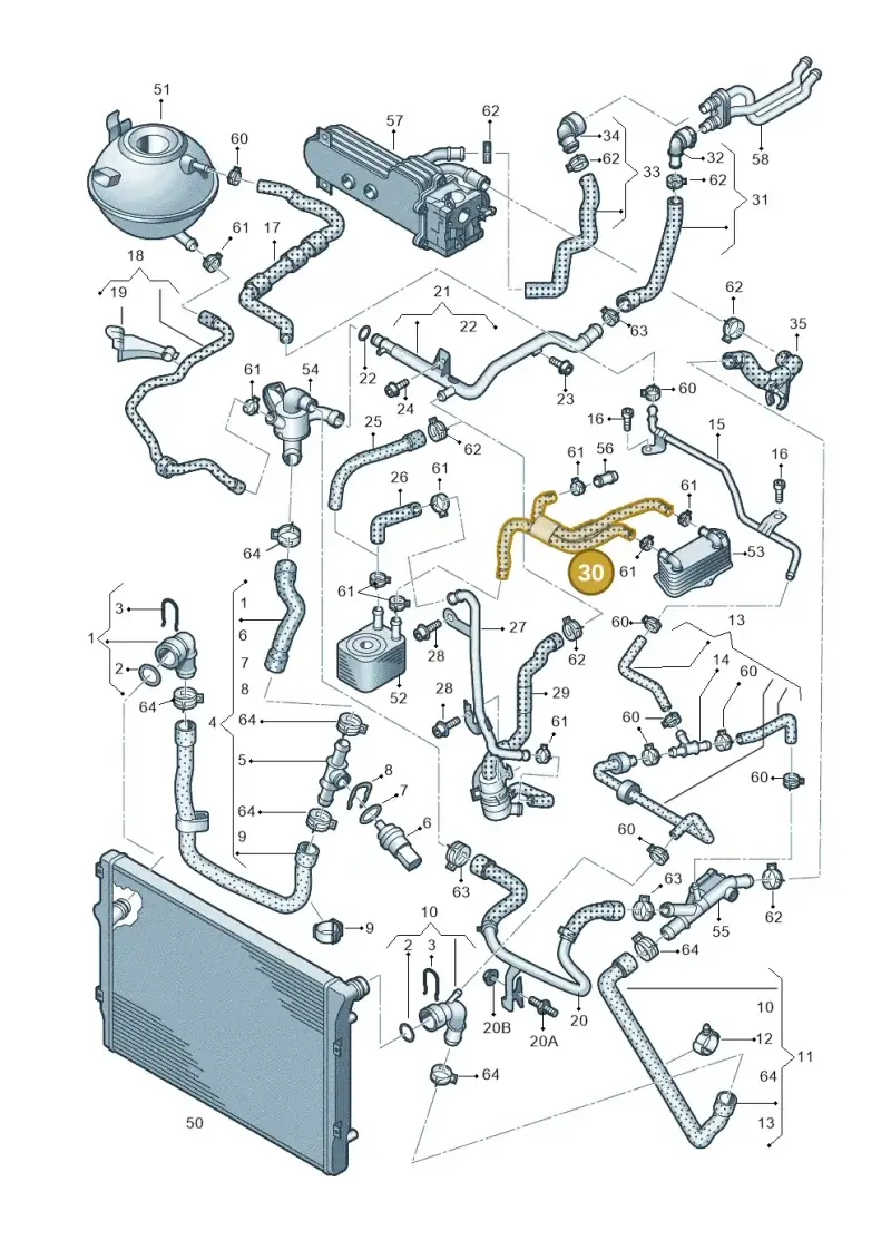 1K0121096BR — Volkswagen New beetle (2011-2016) diagram 646121340, position 30