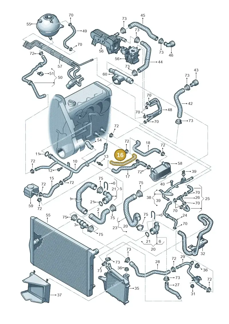 1K0121096C — Volkswagen GOLF VARIANT           07> (2007-) diagram 420121450, position 16