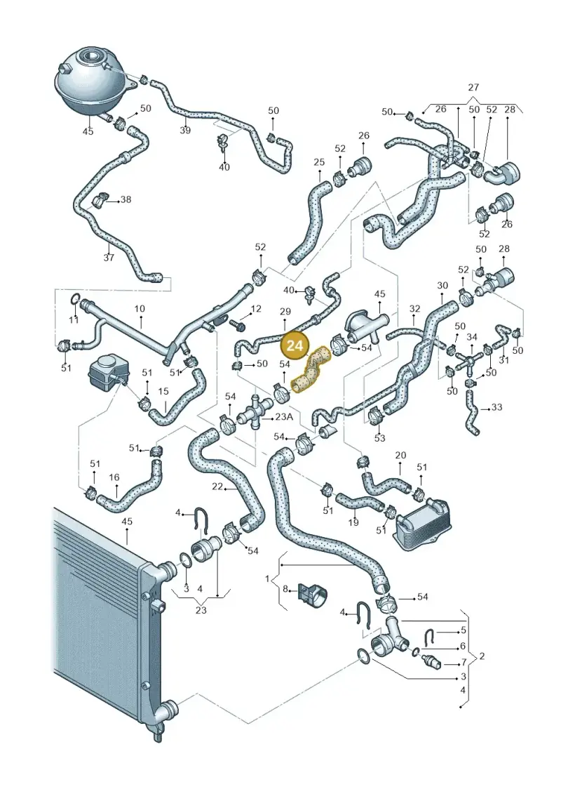 1K0121101E — Volkswagen Golf estate (2009-2013) diagram 420121180, position 24