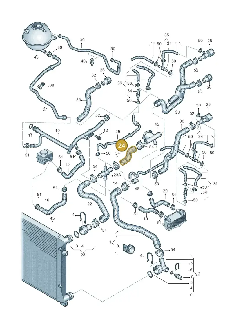 1K0121101E — Volkswagen Passat estate (2008-2011) diagram 460121180, position 24