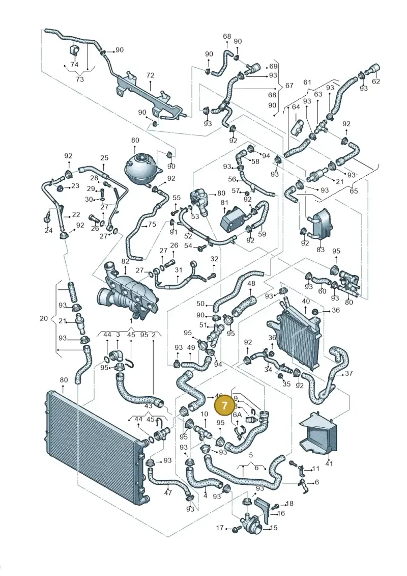 1K0121156BC — Volkswagen GOLF (2003-2005) diagram 420121300, position 7