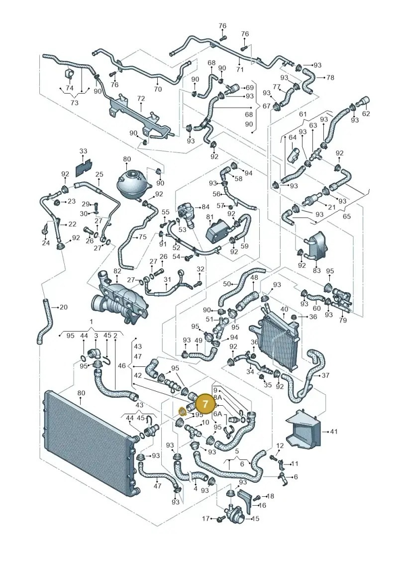 1K0121156BC — Volkswagen Scirocco 2.0 (2014-2017) diagram 649121340, position 7
