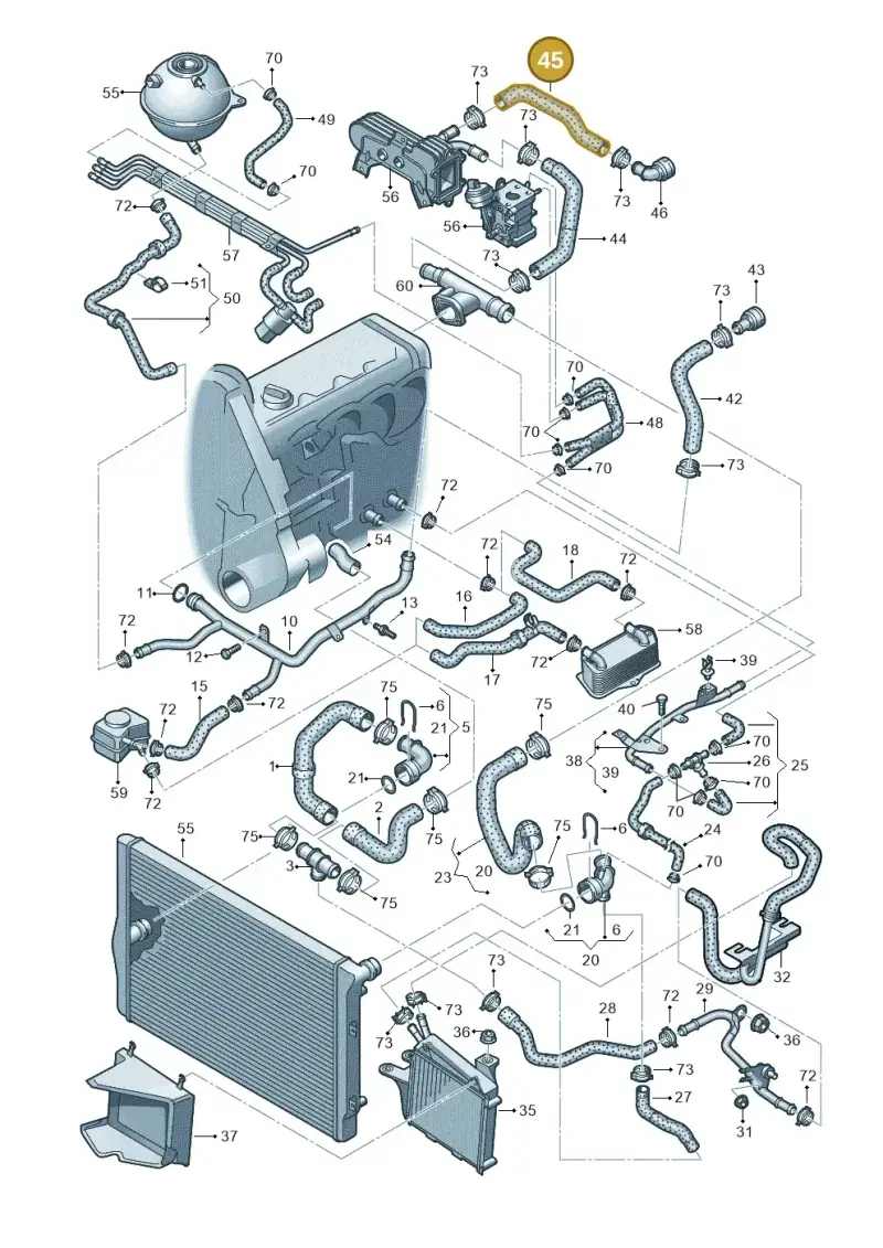 1K0121157BM — Volkswagen GOLF VARIANT           07> (2007-) diagram 420121450, position 45