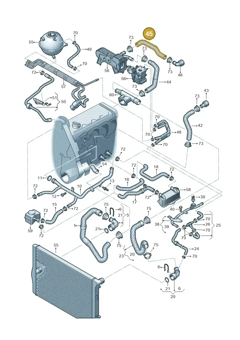 1K0121157BM — Volkswagen GOLF PLUS              08> (2007-) diagram 625121450, position 45