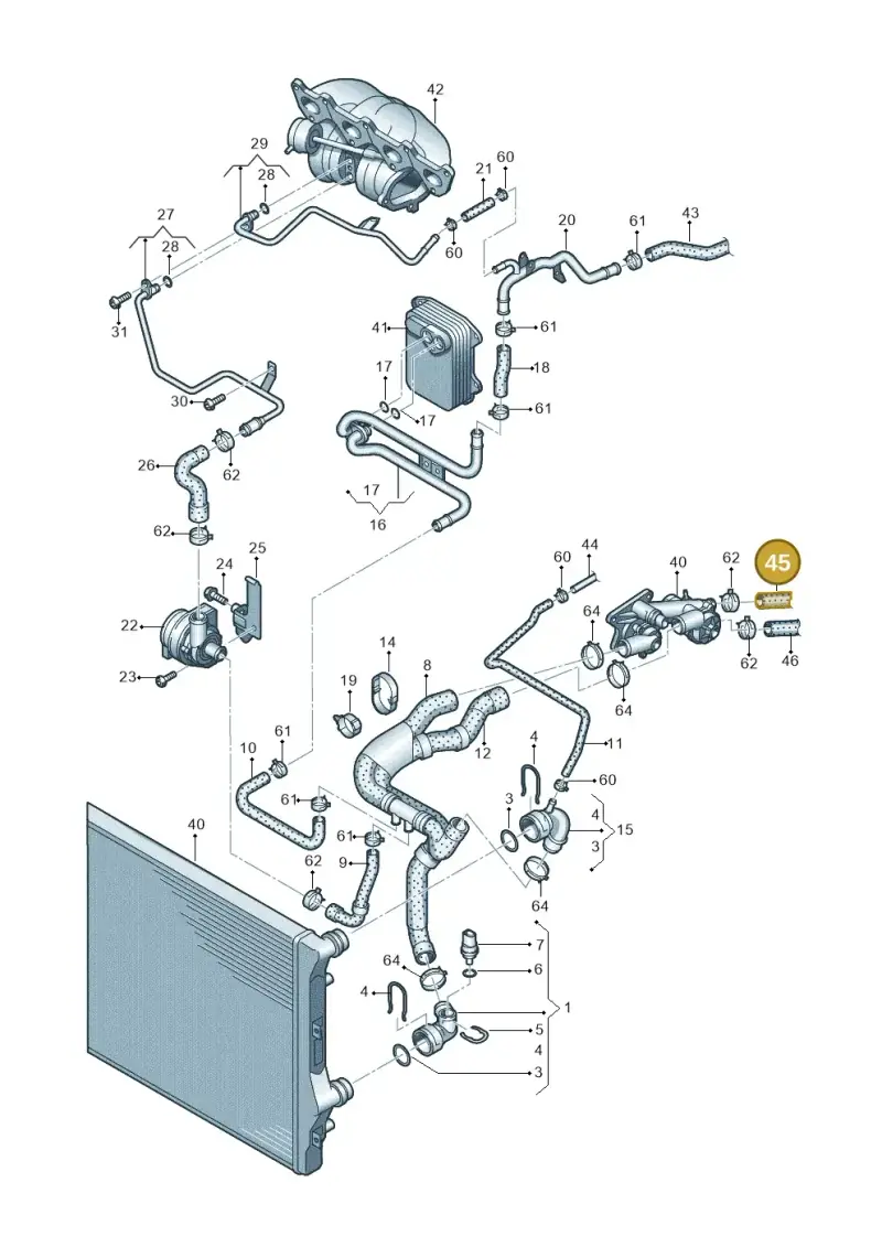 1K0121157ED — Volkswagen New beetle (2011-2016) diagram 625121150, position 45