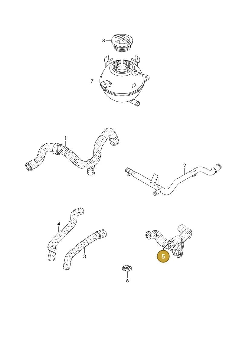 1K0121157EP — Volkswagen DIES.-IND.-MOT.1,9>2,0 08> (2007-) diagram 425121600, position 5