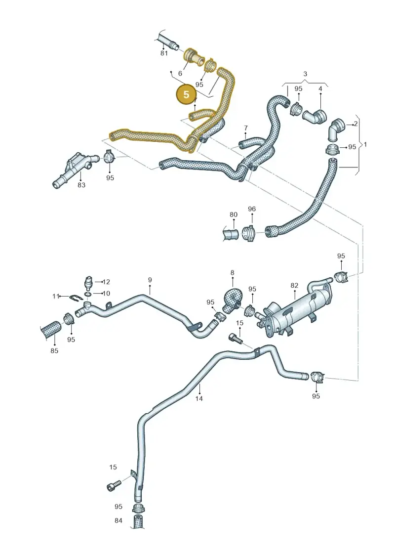 1K0121157EP — Volkswagen Jetta Vagon            08> (2008-) diagram 634121610, position 5