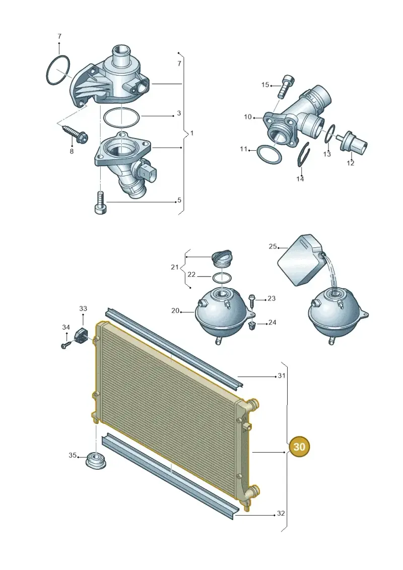 1K0121251AB — Volkswagen Jetta (2008-2011) diagram 420121750, position 30