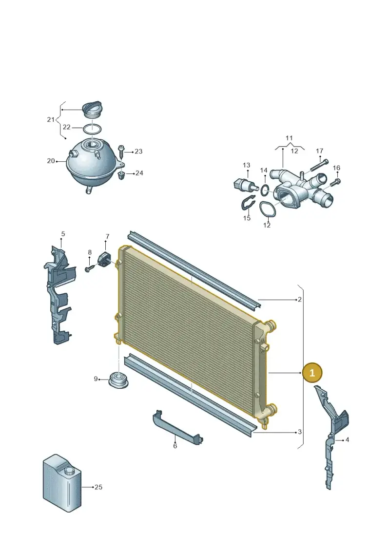1K0121251AB — Volkswagen Caddy kombi (2015-2020) diagram 866121770, position 1