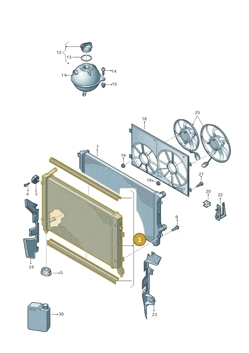 1K0121251BN — Volkswagen Caddy kombi (2015-2020) diagram 866121720, position 1