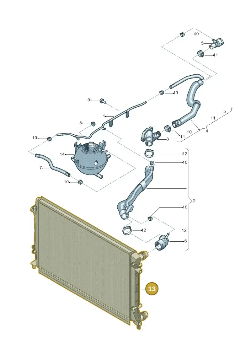 1K0121251CJ — Volkswagen Golf estate (2009-2013) diagram 684121330, position 13