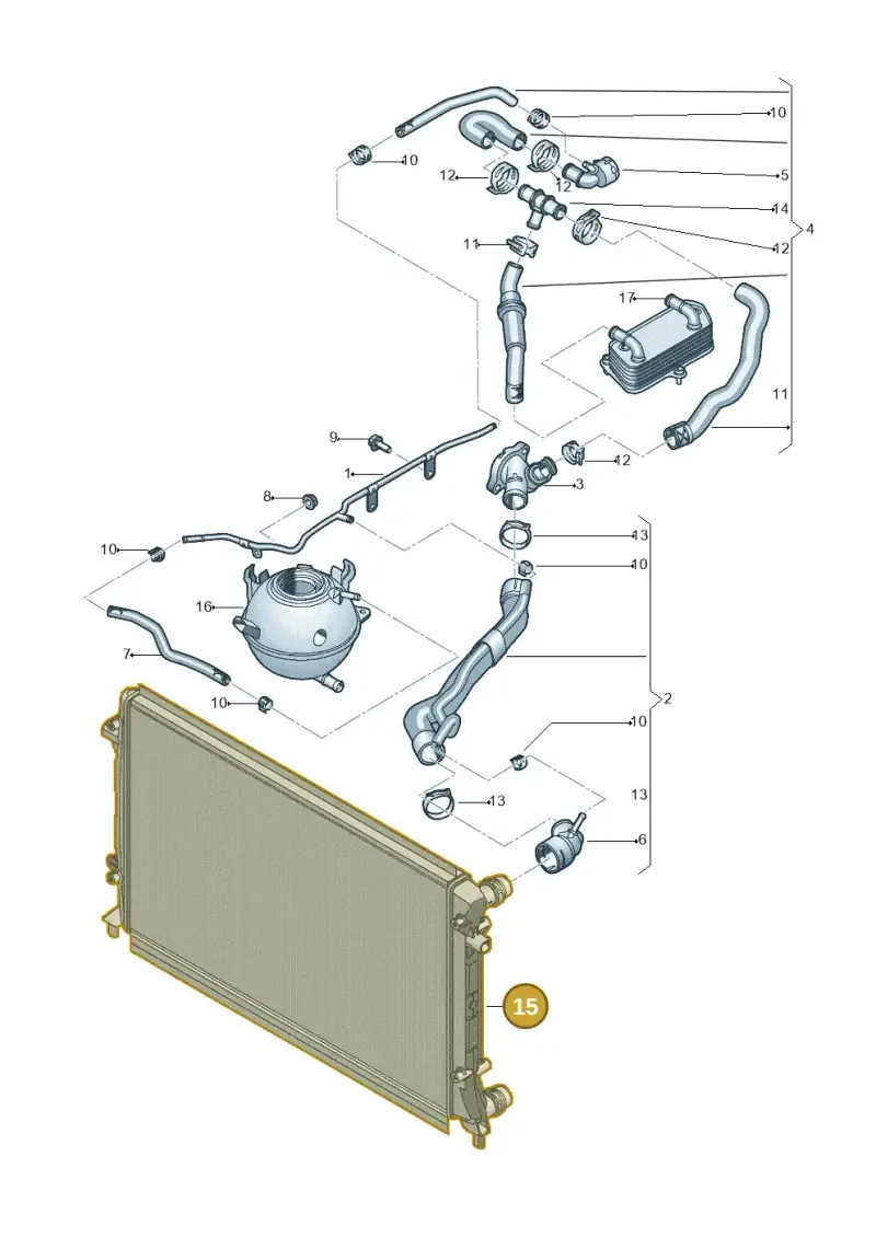 1K0121251CJ — Volkswagen Golf estate (2009-2013) diagram 684121360, position 15