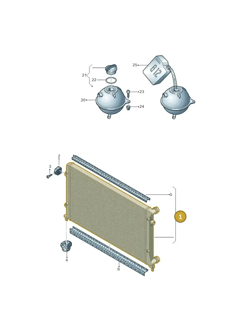 1K0121253AA — Volkswagen Passat CC (2011-2016) diagram 737121820, position 1