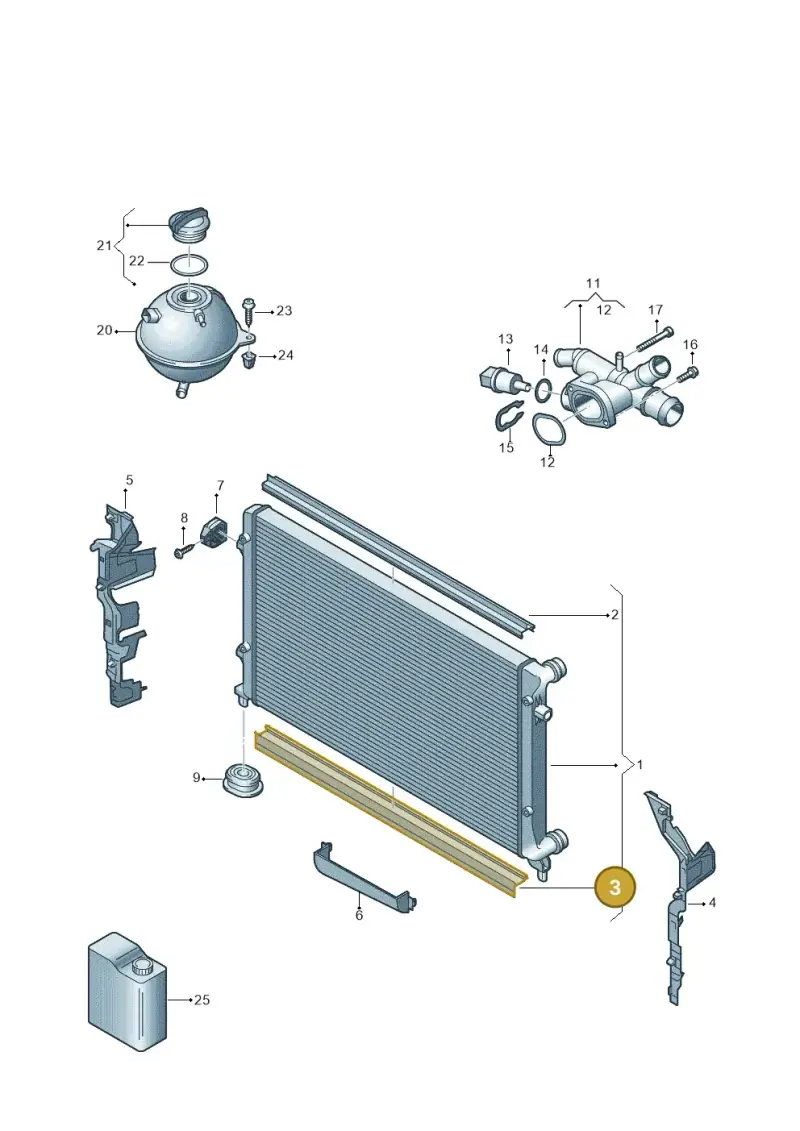 1K0121345D — Volkswagen Caddy kombi (2015-2020) diagram 866121770, position 3