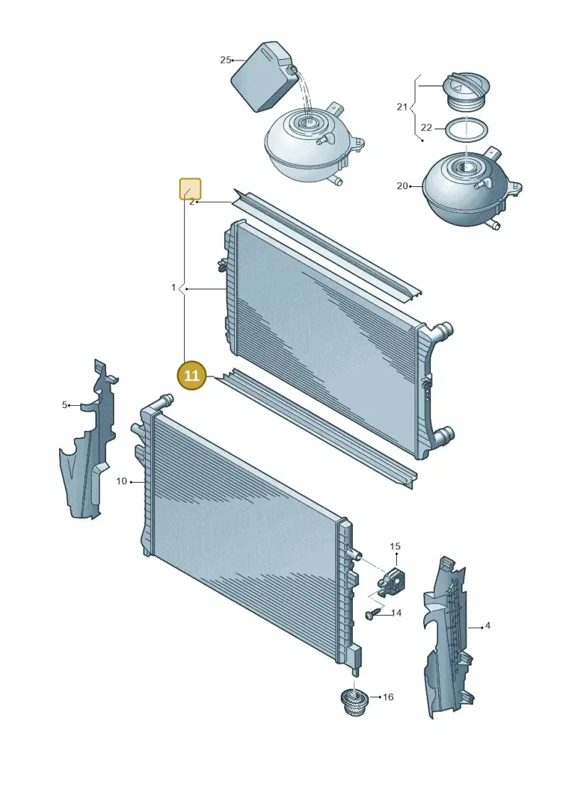 1K0121345D — Volkswagen Beetle (2016-2019) diagram 786121880, position 11