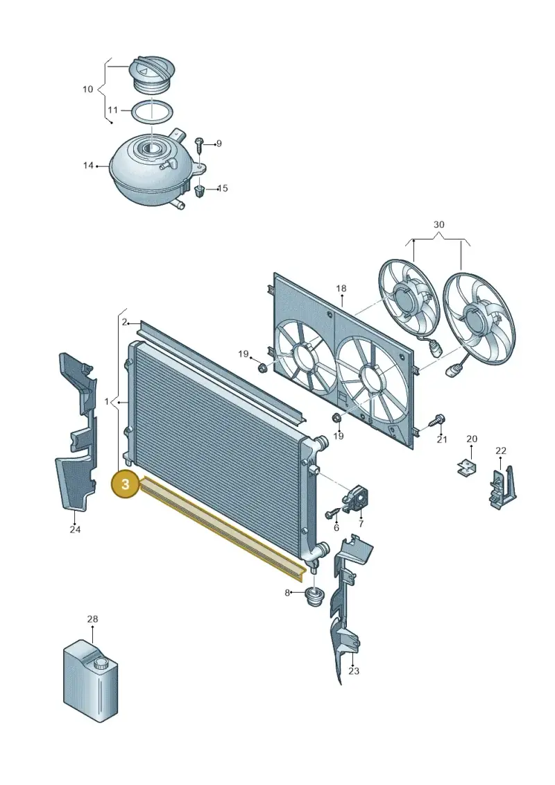 1K0121345H — Volkswagen Caddy kombi (2015-2020) diagram 866121750, position 3