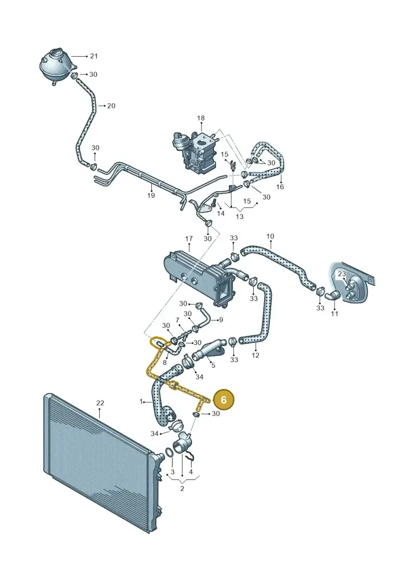 1K0121447AH — Audi A3/S3/Sportb./qu. 08 (2007-) diagram 412121450, position 6