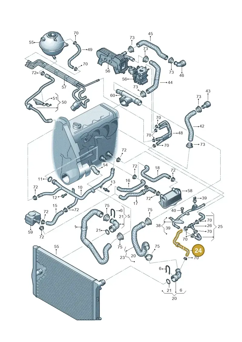 1K0121447AH — Volkswagen GOLF PLUS              08> (2007-) diagram 625121450, position 24