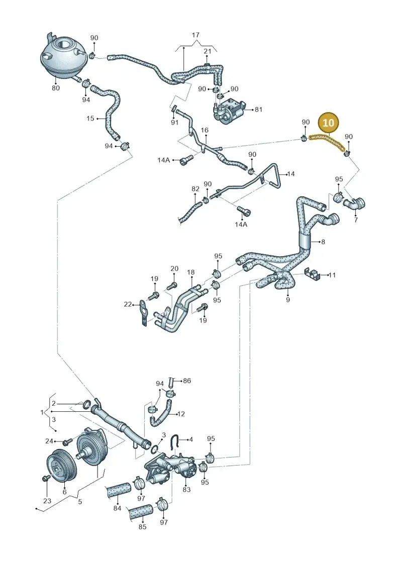 1K0121447CT — Volkswagen Golf Plus (2011-2014) diagram 656121170, position 10