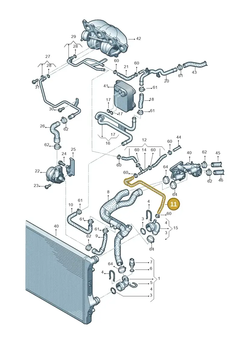 1K0121447DJ — Volkswagen GOLF VARIANT           07> (2007-) diagram 474121150, position 11