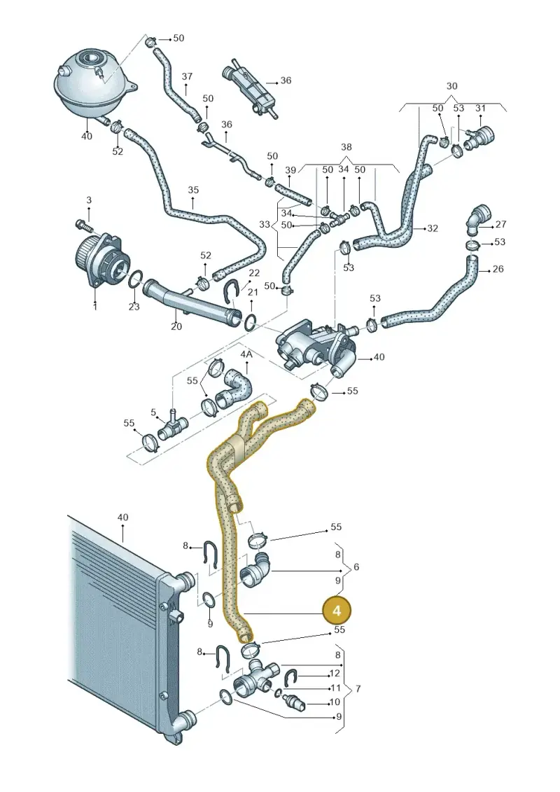 1K0122051EP — Volkswagen Golf estate (2009-2013) diagram 420121120, position 4