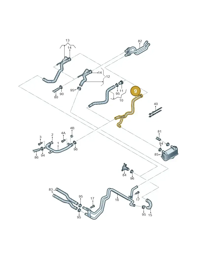 1K0122073FS — Volkswagen Scirocco 2.0 (2014-2017) diagram 645121240, position 9